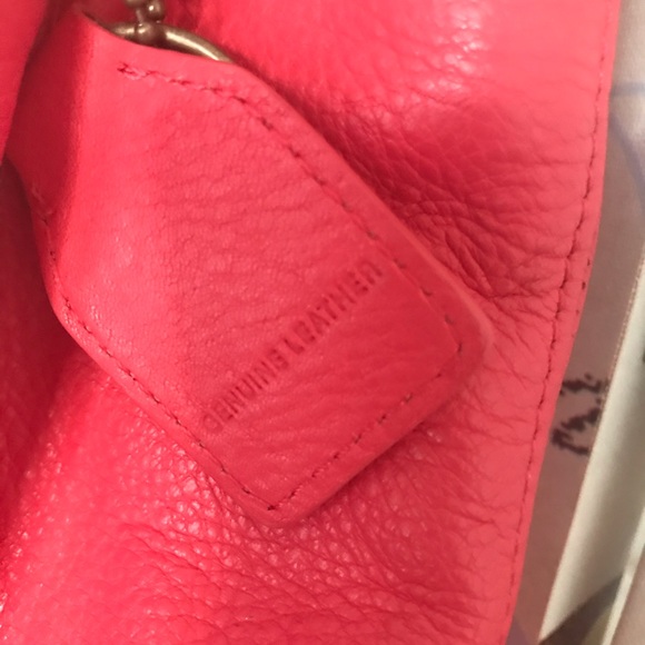 Soprano lamb leather coral handbag - Picture 4 of 8